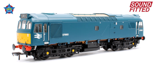 Class 25/3 D7660 BR Blue (Small Yellow Panels) Diesel Locomotive - DCC Sound