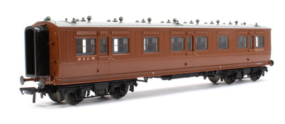 Pre-Owned LNWR 50ft Arc Roof Third Corridor M&GN Brown No.81040