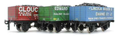 G/5-WS9 Set of 3 "Wagon Builders" Private Owner Coal Wagons - Gloucester Carriage Limited, Edward Eastwood, Lincoln Wagon & Engine Co Ltd