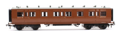 Pre-Owned LNWR 50ft Arc Roof Third Corridor M&GN Brown No.81040