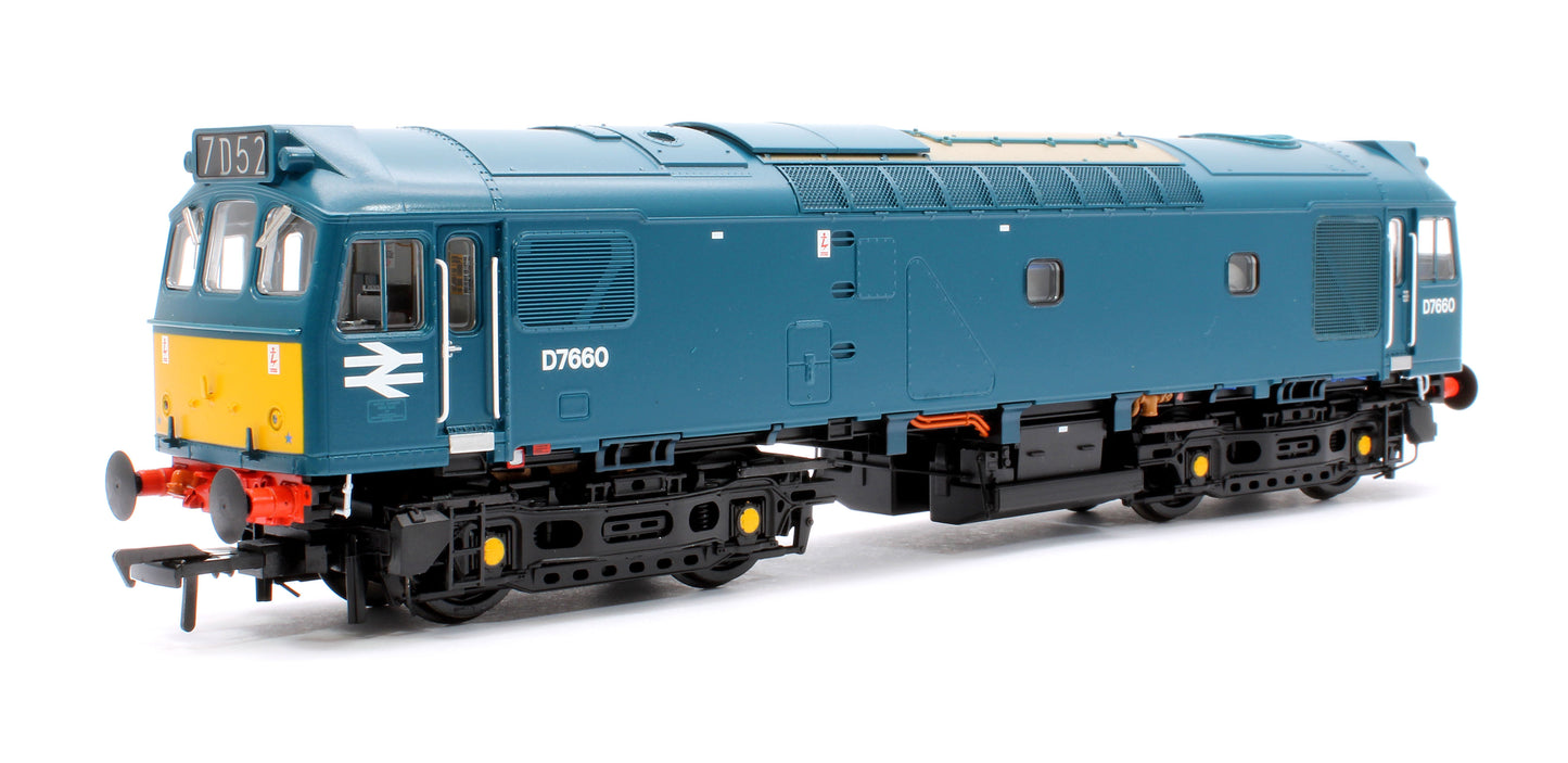 Class 25/3 D7660 BR Blue (Small Yellow Panels) Diesel Locomotive