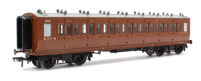 Pre-Owned LNWR 50ft Arc Roof Third Corridor M&GN Brown No.81040