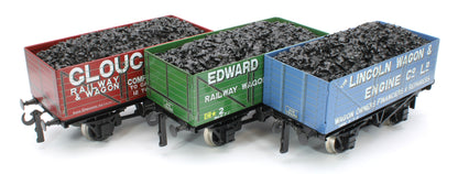 G/5-WS9 Set of 3 "Wagon Builders" Private Owner Coal Wagons - Gloucester Carriage Limited, Edward Eastwood, Lincoln Wagon & Engine Co Ltd