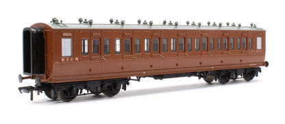 Pre-Owned LNWR 50ft Arc Roof Third Corridor M&GN Brown No.81023