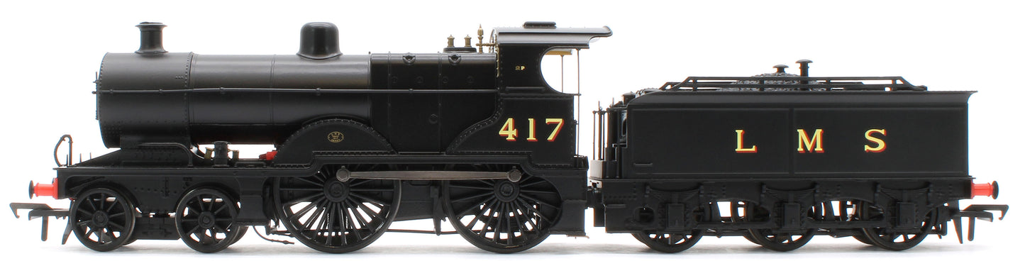 974008 Midland Railway 483 Class 4-4-0 LMS Wartime Unlined Black No.417 Steam Locomotive