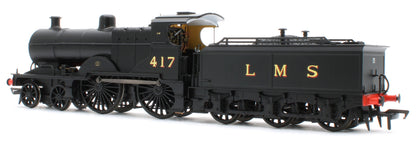 974508 Midland Railway 483 Class 4-4-0 LMS Wartime Unlined Black No.417 Steam Locomotive - DCC Sound