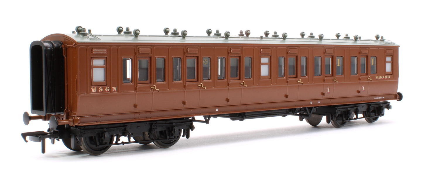 LNWR 50ft Arc Roof Composite Corridor M&GN Brown No.83006