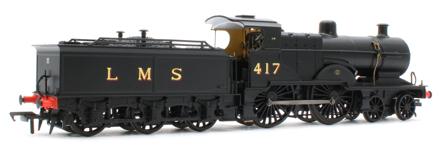 974008 Midland Railway 483 Class 4-4-0 LMS Wartime Unlined Black No.417 Steam Locomotive