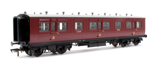 LNWR 50ft Arc Roof Third Corridor LMS Crimson Lake No.2334