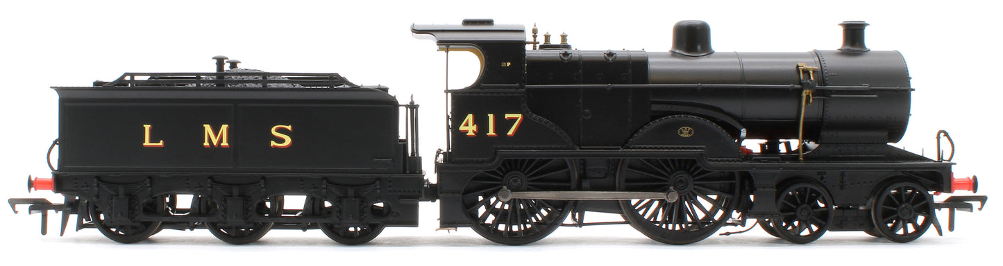 974008 Midland Railway 483 Class 4-4-0 LMS Wartime Unlined Black No.417 Steam Locomotive