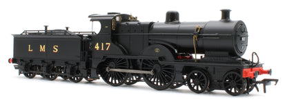 974008 Midland Railway 483 Class 4-4-0 LMS Wartime Unlined Black No.417 Steam Locomotive