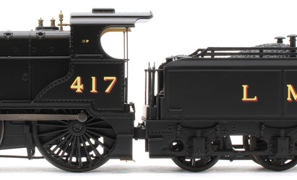 974008 Midland Railway 483 Class 4-4-0 LMS Wartime Unlined Black No.417 Steam Locomotive