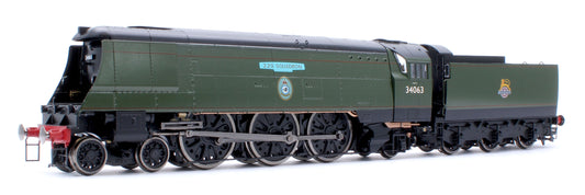 Black Label Battle of Britain 229 Squadron 34063 BR Green Early Crest Steam Locomotive - DCC Sound & Smoke