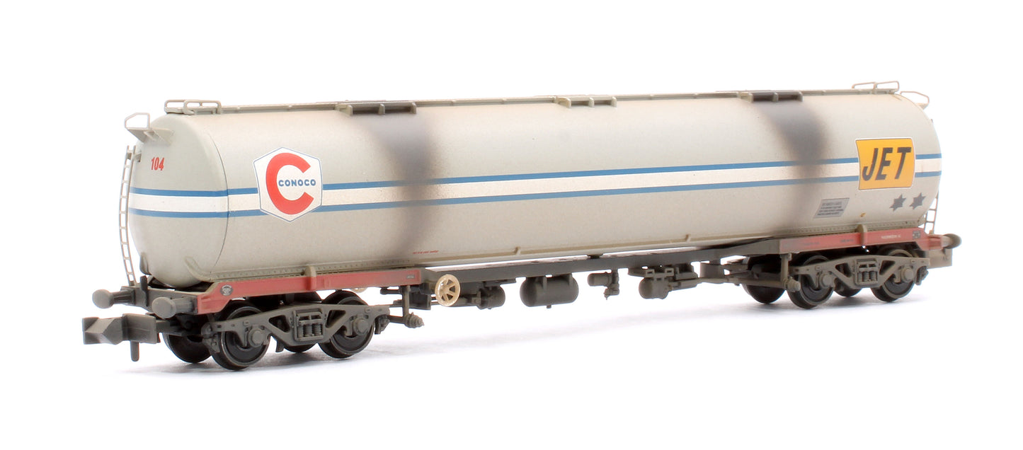 BR 102T TEA Bogie Tank Wagon 'Conoco/Jet' Grey No. 104 - Weathered