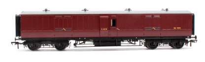 LNWR 50ft Arc Roof Full Brake LMS Crimson Lake No.32505