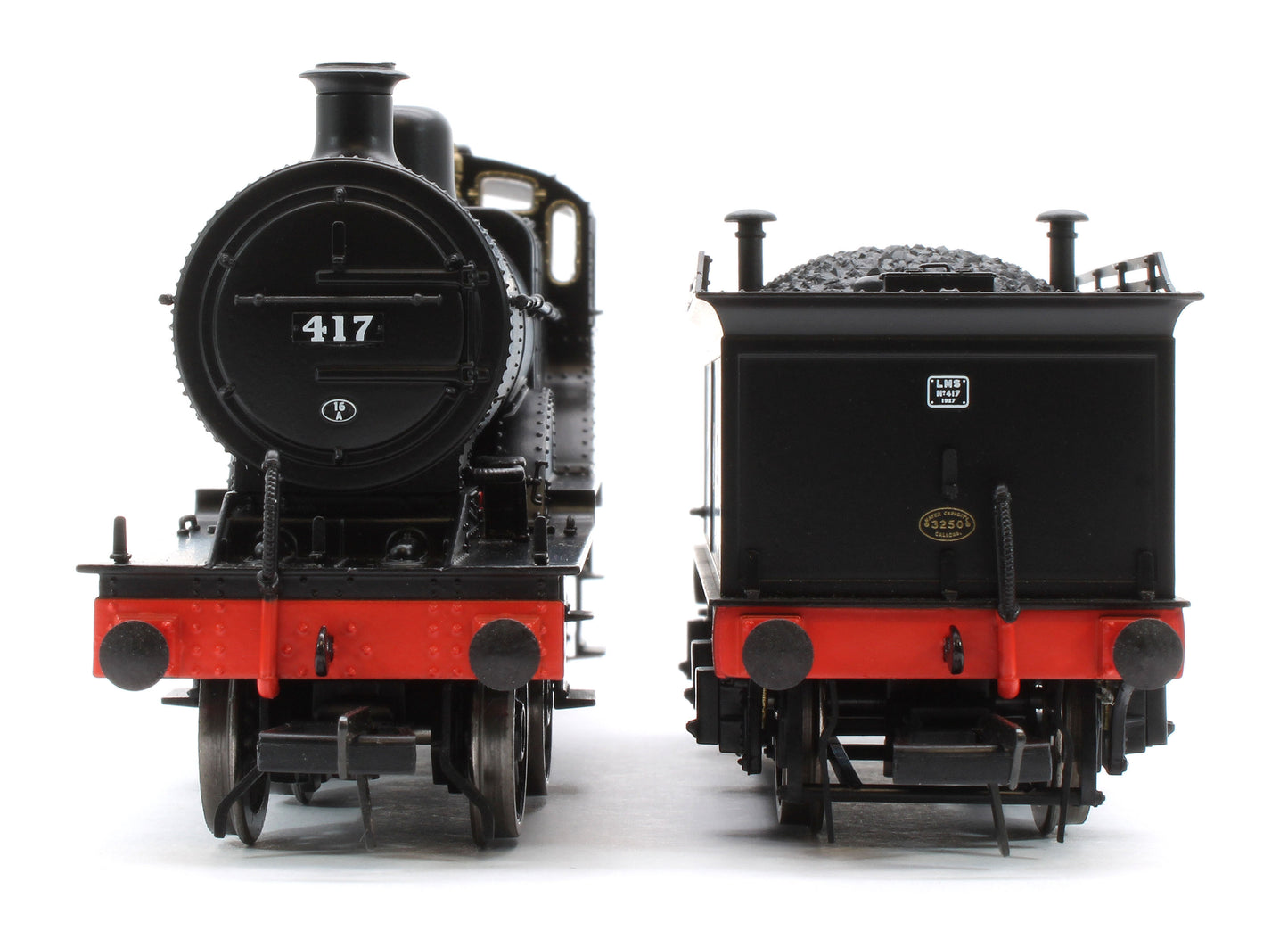 974008 Midland Railway 483 Class 4-4-0 LMS Wartime Unlined Black No.417 Steam Locomotive