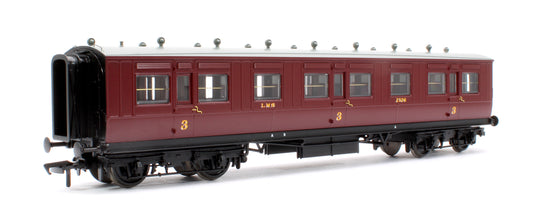 LNWR 50ft Arc Roof Third Corridor LMS Crimson Lake No.2326