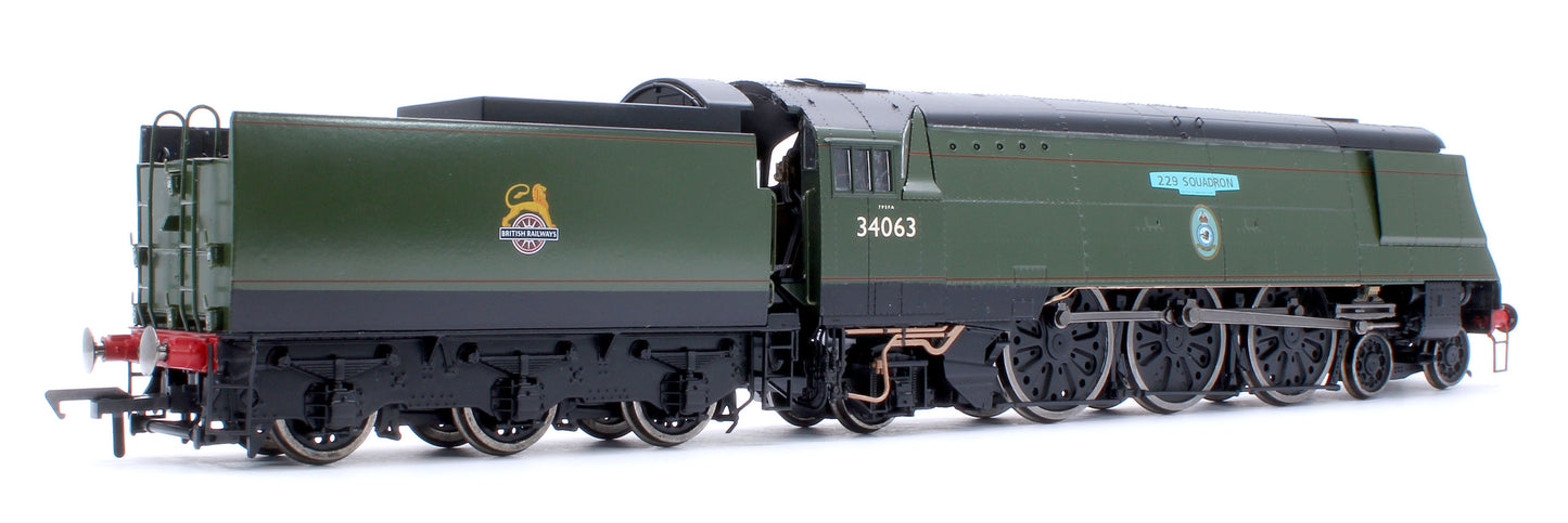 Black Label Battle of Britain 229 Squadron 34063 BR Green Early Crest Steam Locomotive - DCC Sound & Smoke