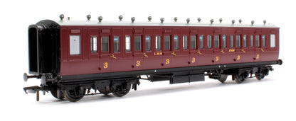 LNWR 50ft Arc Roof Third Corridor LMS Crimson Lake No.2326
