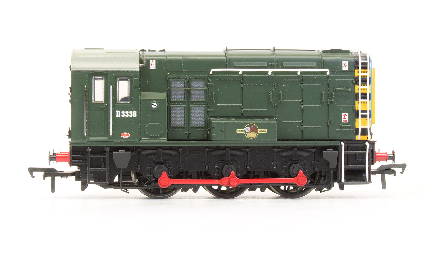 Pre-Owned 32-112 Class 08 'D3336' BR Green Hinged Door Type Diesel Shunter Locomotive