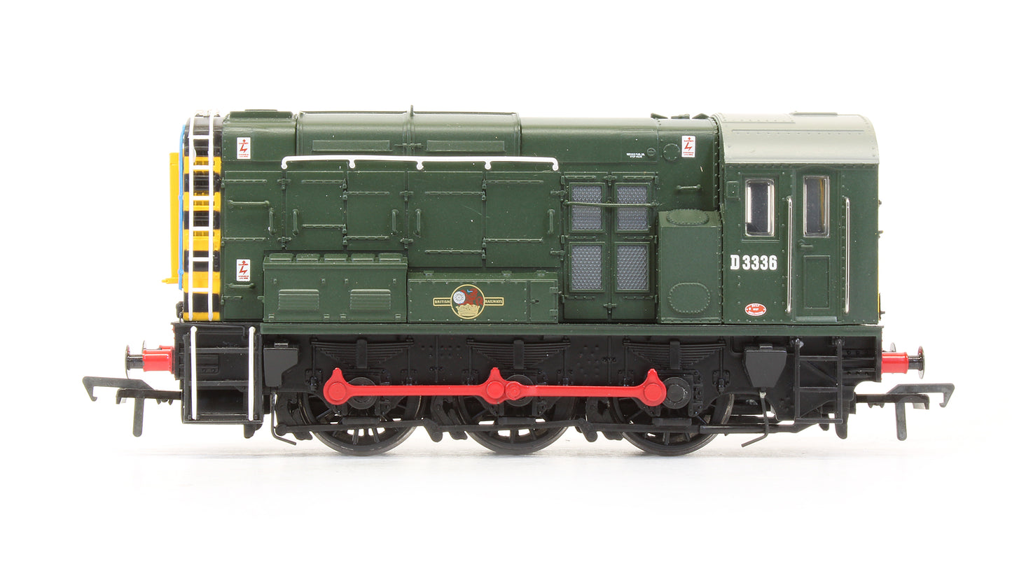 Pre-Owned 32-112 Class 08 'D3336' BR Green Hinged Door Type Diesel Shunter Locomotive