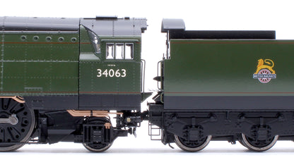 Black Label Battle of Britain 229 Squadron 34063 BR Green Early Crest Steam Locomotive - DCC Sound & Smoke