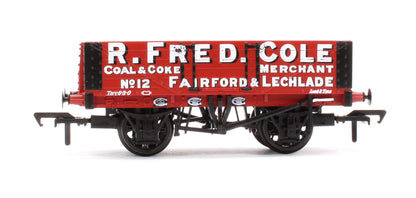 5 Plank Wagon Wooden Floor 'R. Fred. Cole Coal & Coke Merchant' Red No.12