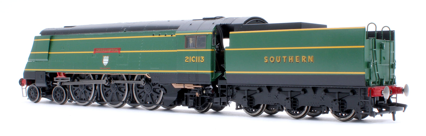 Black Label West Country Okehampton 21C113 SR Malachite Green Steam Locomotive - DCC Sound & Smoke