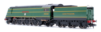 Black Label West Country Okehampton 21C113 SR Malachite Green Steam Locomotive - DCC Sound & Smoke