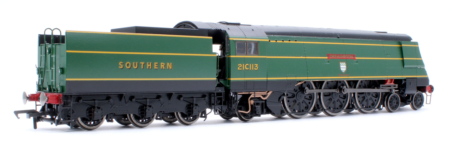 Black Label West Country Okehampton 21C113 SR Malachite Green Steam Locomotive - DCC Sound & Smoke