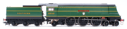 Black Label West Country Okehampton 21C113 SR Malachite Green Steam Locomotive - DCC Sound & Smoke