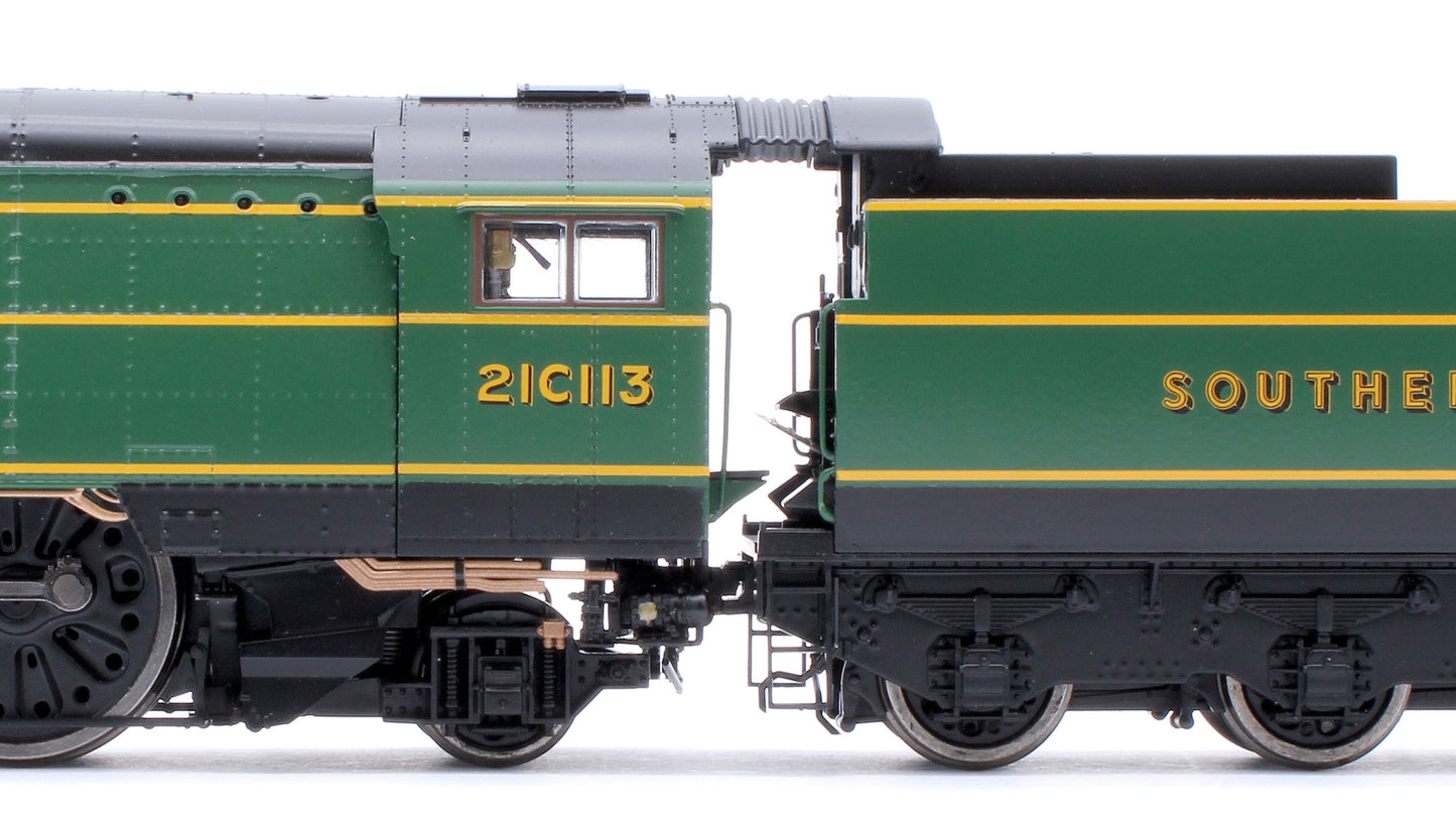 Black Label West Country Okehampton 21C113 SR Malachite Green Steam Locomotive - DCC Sound & Smoke