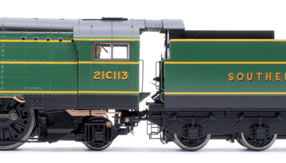 Black Label West Country Okehampton 21C113 SR Malachite Green Steam Locomotive - DCC Sound & Smoke
