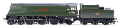 Black Label West Country Watersmeet 34030 BR Green Totem Steam Locomotive - DCC Sound & Smoke