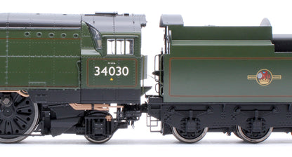 Black Label West Country Watersmeet 34030 BR Green Totem Steam Locomotive - DCC Sound & Smoke