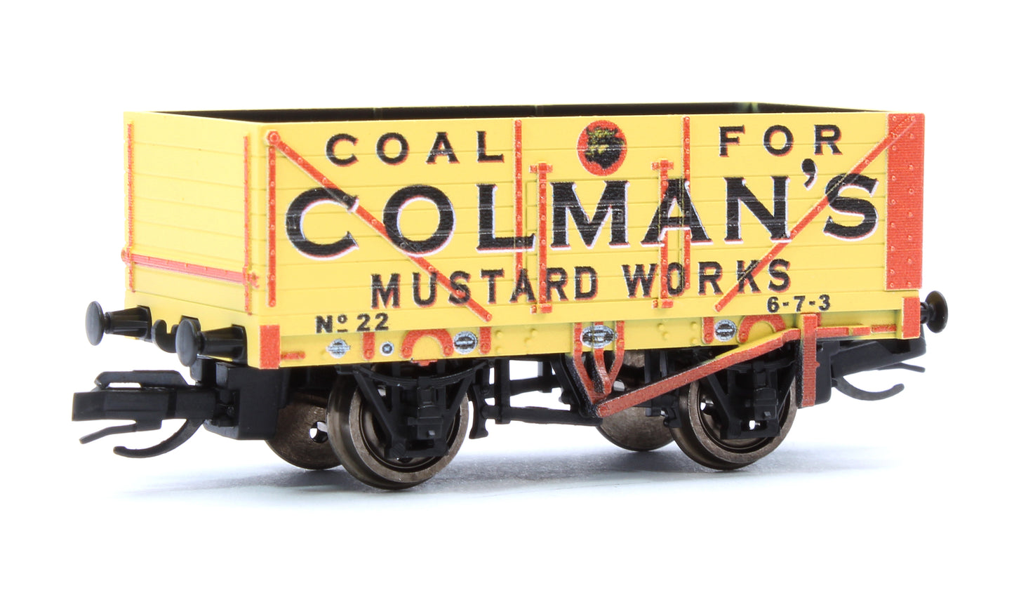 TT:120 Scale Colman's 7-Plank Open Wagon No.22