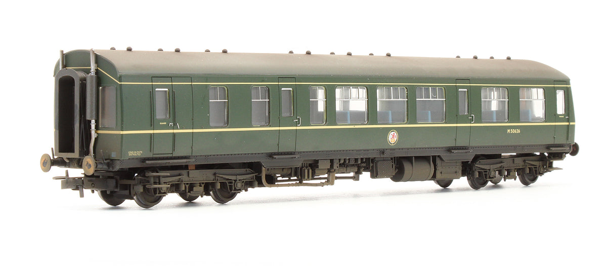 32-906 Pre-Owned Class 108 Two Car DMU BR Green Yellow Warning Panel - Custom Weathered