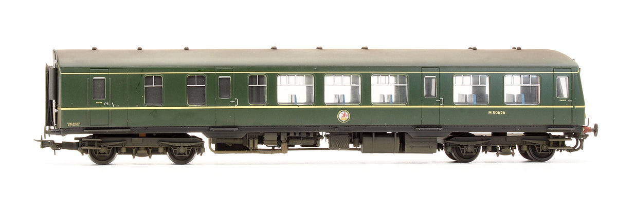 32-906 Pre-Owned Class 108 Two Car DMU BR Green Yellow Warning Panel - Custom Weathered