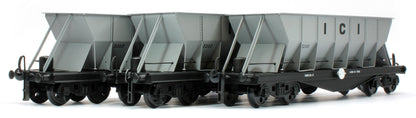 G/7-HWS1 Bogie Hopper Wagon "I.C.I" Grey No.3203 - Triple Pack Box Set
