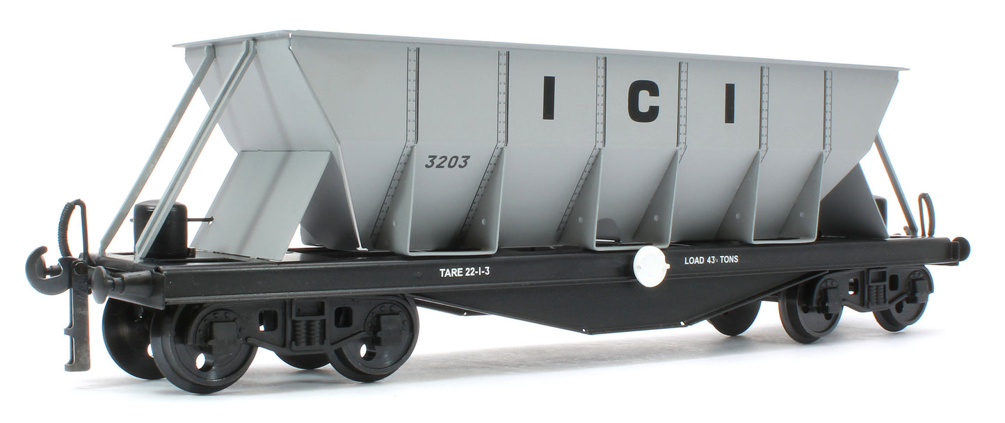 G/7-HWS1 Bogie Hopper Wagon "I.C.I" Grey No.3203 - Triple Pack Box Set