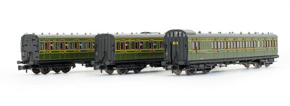 Pre-Owned 374-911 Set Of 3 SE&CR 60' Birdcage Coaches Southern Railway Olive Green