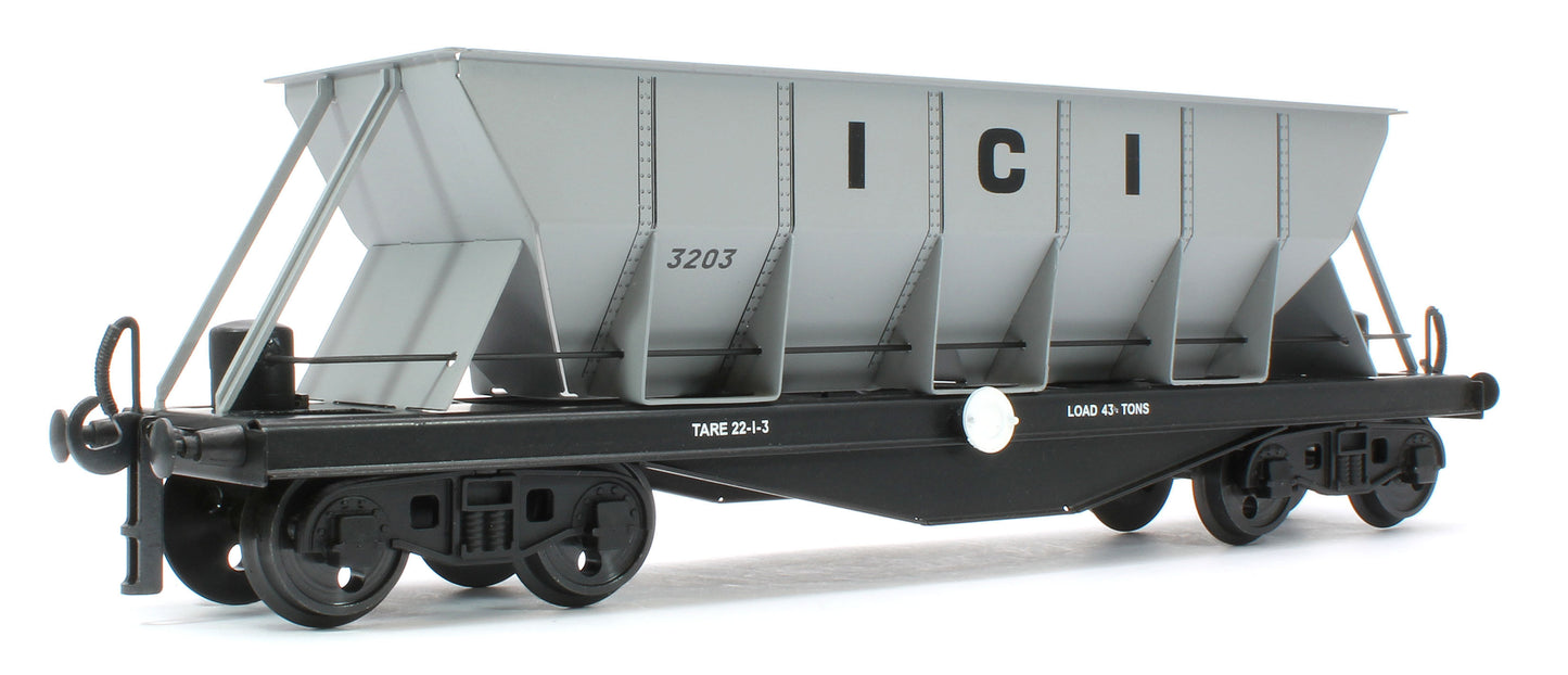 G/7-HWS1 Bogie Hopper Wagon "I.C.I" Grey No.3203 - Triple Pack Box Set