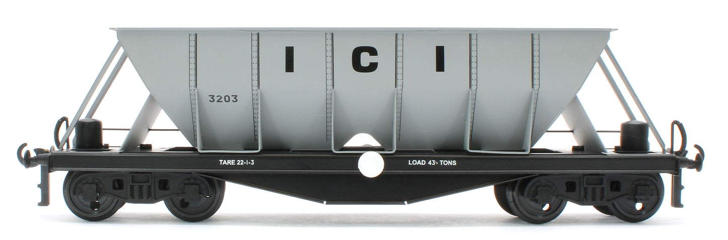 G/7-HWS1 Bogie Hopper Wagon "I.C.I" Grey No.3203 - Triple Pack Box Set
