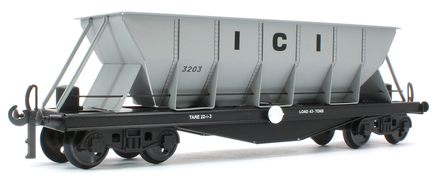 G/7-HWS1 Bogie Hopper Wagon "I.C.I" Grey No.3203 - Triple Pack Box Set