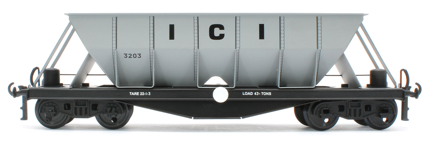 G/7-HWS1 Bogie Hopper Wagon "I.C.I" Grey No.3203 - Triple Pack Box Set