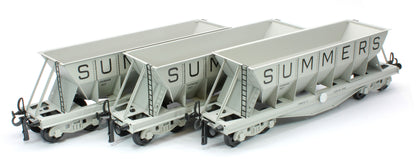 G/7-HWS2 Bogie Hopper Wagon "Summers" Grey No.62 - Triple Pack Box Set