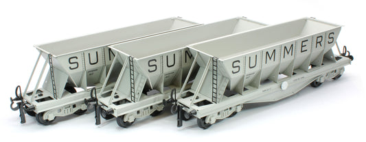 G/7-HWS2 Bogie Hopper Wagon "Summers" Grey No.62 - Triple Pack Box Set