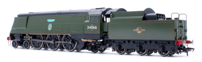 Black Label Battle of Britain Spitfire 34066 BR Green Late Crest Steam Locomotive - DCC Sound & Smoke