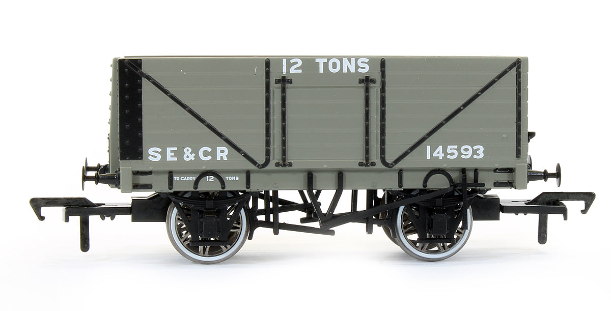 Set of 3 SECR 12 Ton 7 Plank Mineral Wagons (SR Diagram 1358) - Early SECR Livery (Light Grey)