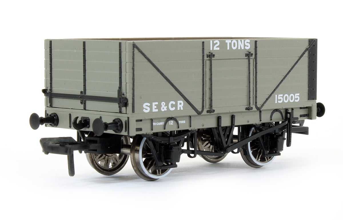 Set of 3 SECR 12 Ton 7 Plank Mineral Wagons (SR Diagram 1358) - Early SECR Livery (Light Grey)